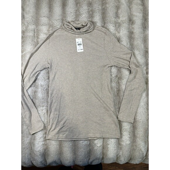SPLENDID Ribbed Turtleneck Top Size XL Beige Color - Picture 4 of 12